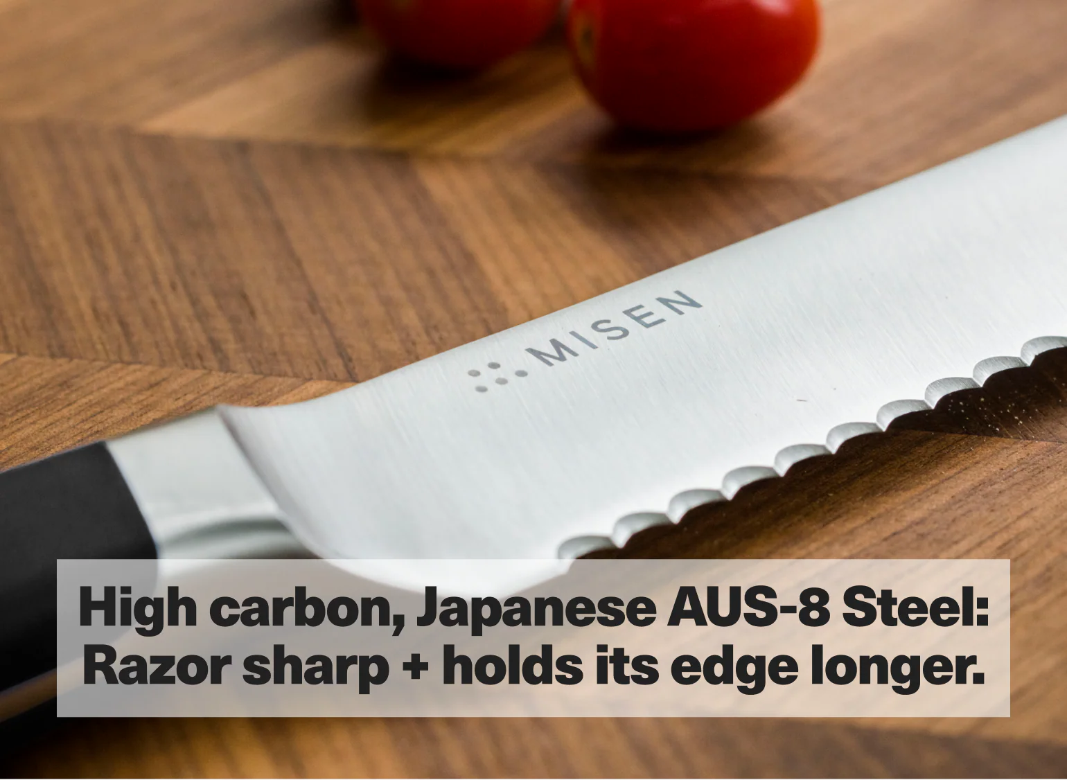 10 inch Serrated Knife - AUS-8 - Final Sale - Image 6
